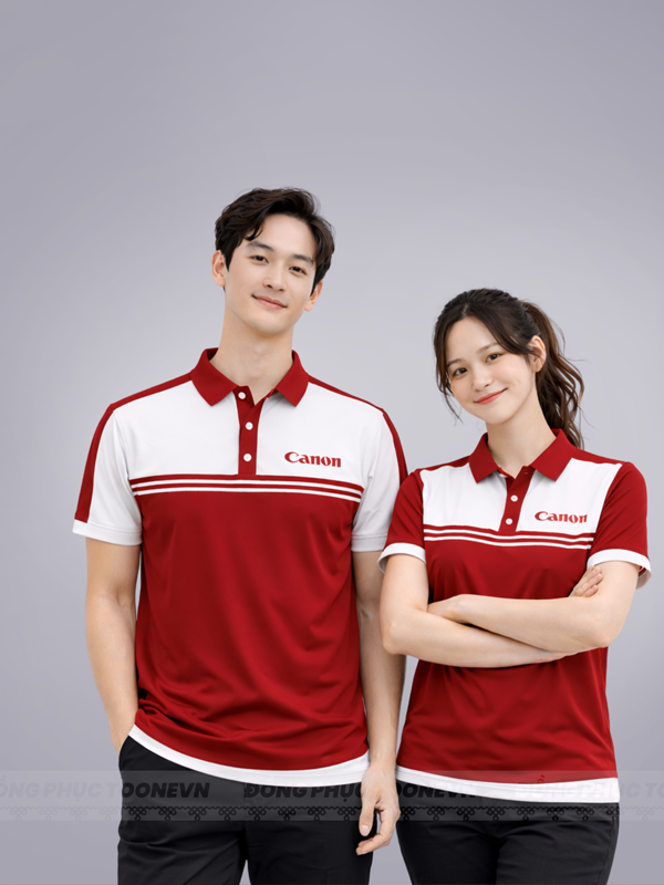 áo thun đồng phục công ty chuyển nhiệt Canon
